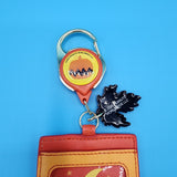 Peanuts Snoopy Fall Leaf Pumpkin Dog House Halloween Lanyard ID Holder