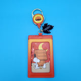 Peanuts Snoopy Fall Leaf Pumpkin Dog House Halloween Lanyard ID Holder
