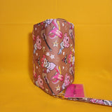 Betsey Johnson Skull Cowboy Western Music Brown Wallet Wristlet Zip Around