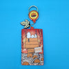 Peanuts Snoopy Fall Leaf Pumpkin Dog House Halloween Lanyard ID Holder