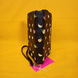 Betsey Johnson Black Fruit AOP Cherry Embroidered Wallet Wristlet Zip Around