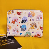 Loungefly Disney Cats Milk Cartons AOP Simba Figaro Marie Oliver Zip Wallet