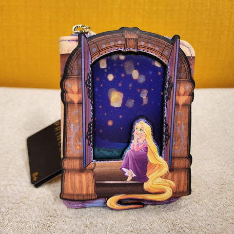 Tangled Rapunzel Lenticular Lantern Window Zip Around Wallet