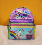 Lisa Frank Color Block Holographic Glitter Mini Backpack