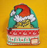 Loungefly Dr. Seuss How the Grinch Stole Christmas Holiday Sweater Mini Backpack