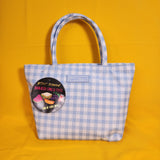Betsey Johnson Blue and White Gingham Insulated Lunch Tote Bag