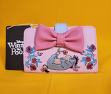 Loungefly Disney Winnie the Pooh Eeyore Bow Floral Embroidered Flap Wallet