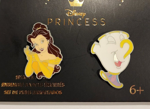 Belle and Chip Beauty and the Beast Pin Set