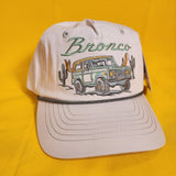 Ford Bronco Desert Ride Snapback Cap Embroidered Rope Captain Hat Beige