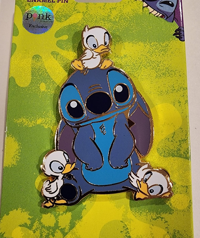 Stitch with Ducklings Lilo and Stitch Enamel Pin