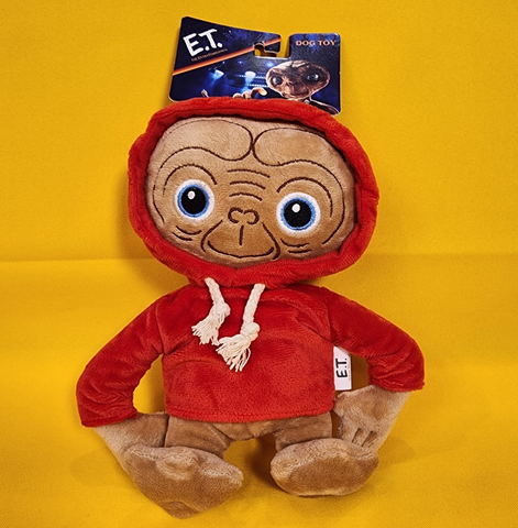 E.T. ET Dog Toy 12" Plush Squeaker Red Hoodie Fetch For Pets Dogs Cats