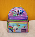 Lisa Frank Color Block Holographic Glitter Mini Backpack