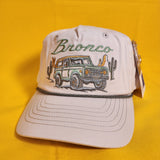 Ford Bronco Desert Ride Snapback Cap Embroidered Rope Captain Hat Beige