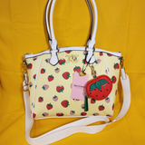 Juicy Couture Sweet N Juicy FR Tote Yellow Juicy Strawberry Tote Handbag Satchel