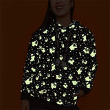 Lilo and Stitch Ghost Costume Glow In Dark Hoodie Large