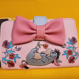 Loungefly Disney Winnie the Pooh Eeyore Bow Floral Embroidered Flap Wallet