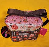 Betsey Johnson Rose Print 6 Pack Insulated Lunch Bag Train Case Cooler