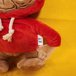 E.T. ET Dog Toy 12" Plush Squeaker Red Hoodie Fetch For Pets Dogs Cats