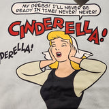 Cakeworthy Cinderella Comic Drop Sleeve Crewneck Blue Sweatshirt Oversized Large
