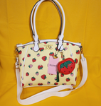 Juicy Couture Sweet N Juicy FR Tote Yellow Juicy Strawberry Tote Handbag Satchel