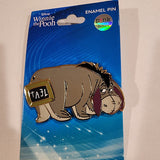 Winnie the Pooh Eeyore Tael Sign Missing Tail Enamel Pin Palm Exclusive