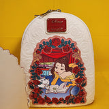 Loungefly Disney Beauty and the Beast Belle Books Magnetic Door Mini Backpack