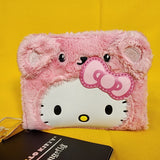 Loungefly Sanrio Hello Kitty Pink Plush Teddy Bear Cosplay Zip Around Wallet