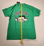 Gremlins Gizmo Santa Hat Boyfriend Fit Girls T-Shirt Green Size Large