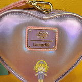 Loungefly Polly Pocket Compact Play set Figural Iridescent Zip Wristlet Wallet
