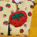 Juicy Couture Sweet N Juicy FR Tote Yellow Juicy Strawberry Tote Handbag Satchel