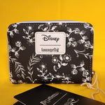 Alice In Wonderland Black & White Sketch Zip Wallet