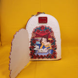 Loungefly Disney Beauty and the Beast Belle Books Magnetic Door Mini Backpack