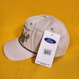 Ford Bronco Desert Ride Snapback Cap Embroidered Rope Captain Hat Beige