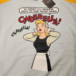 Cakeworthy Cinderella Comic Drop Sleeve Crewneck Blue Sweatshirt Oversized Large