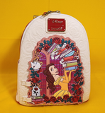 Loungefly Disney Beauty and the Beast Belle Books Magnetic Door Mini Backpack
