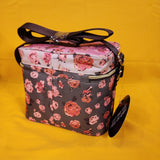 Betsey Johnson Rose Print 6 Pack Insulated Lunch Bag Train Case Cooler