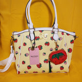 Juicy Couture Sweet N Juicy FR Tote Yellow Juicy Strawberry Tote Handbag Satchel