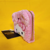 Loungefly Sanrio Hello Kitty Pink Plush Teddy Bear Cosplay Zip Around Wallet