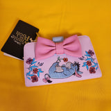 Loungefly Disney Winnie the Pooh Eeyore Bow Floral Embroidered Flap Wallet