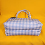 Betsey Johnson Blue and White Gingham Insulated Lunch Tote Bag