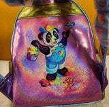 Lisa Frank Color Block Holographic Glitter Mini Backpack