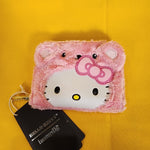 Loungefly Sanrio Hello Kitty Pink Plush Teddy Bear Cosplay Zip Around Wallet