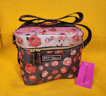 Betsey Johnson Rose Print 6 Pack Insulated Lunch Bag Train Case Cooler