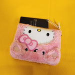 Loungefly Sanrio Hello Kitty Pink Plush Teddy Bear Cosplay Zip Around Wallet
