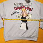Cakeworthy Cinderella Comic Drop Sleeve Crewneck Blue Sweatshirt Oversized Large