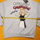 Cakeworthy Cinderella Comic Drop Sleeve Crewneck Blue Sweatshirt Oversized Large