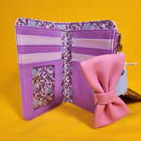 Loungefly Disney Winnie the Pooh Eeyore Bow Floral Embroidered Flap Wallet