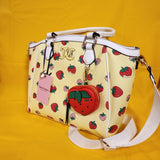 Juicy Couture Sweet N Juicy FR Tote Yellow Juicy Strawberry Tote Handbag Satchel