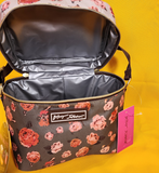 Betsey Johnson Rose Print 6 Pack Insulated Lunch Bag Train Case Cooler