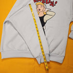 Cakeworthy Cinderella Comic Drop Sleeve Crewneck Blue Sweatshirt Oversized Large